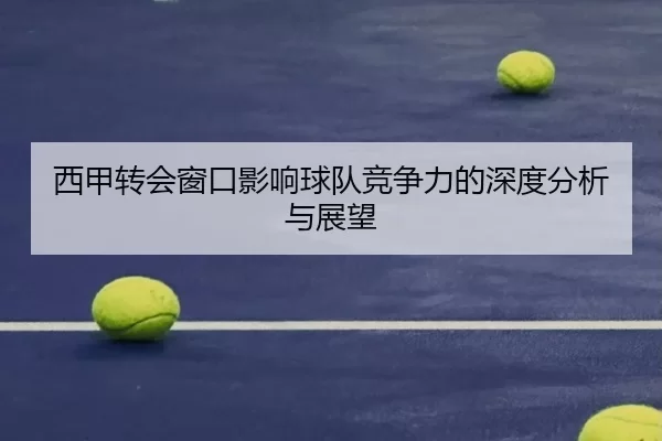 西甲转会窗口影响球队竞争力的深度分析与展望